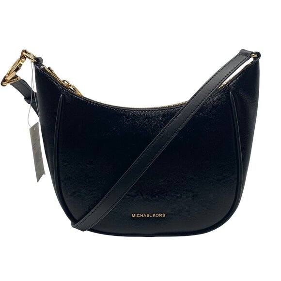 Michael Kors Black Leather Cheryl Messenger Bag - NWT